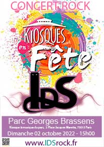 IDS, Issue De Secours, du rock en plein air et live au Parc Brassens
